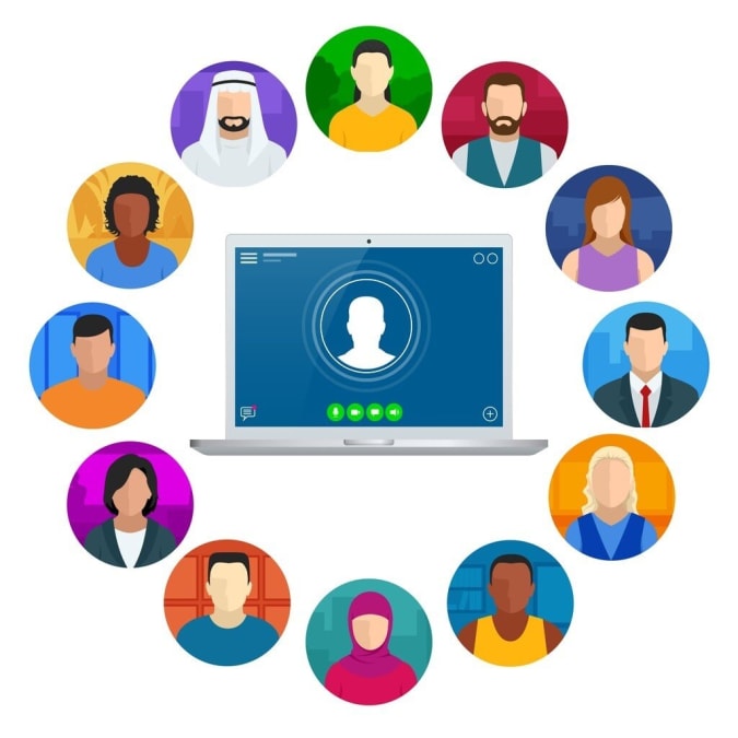 A graphic showcasing the benefits of virtual teams like increased productivity and diverse perspectives