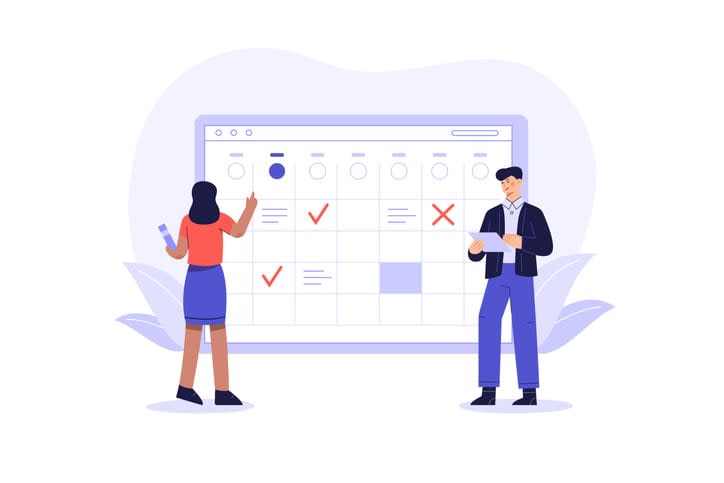 Agents are working on schedules