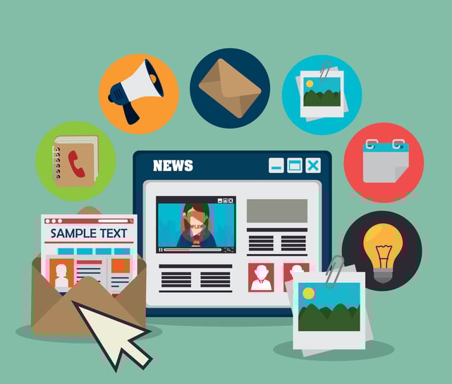 Blog and blogger social media design stock illustration