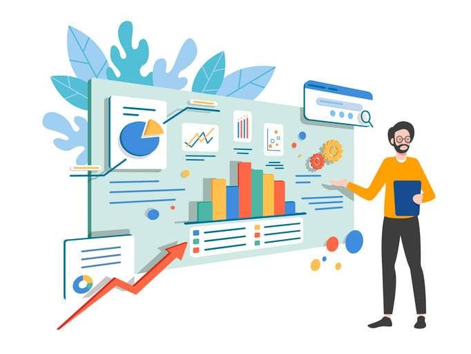 Business analysis concept stock illustration