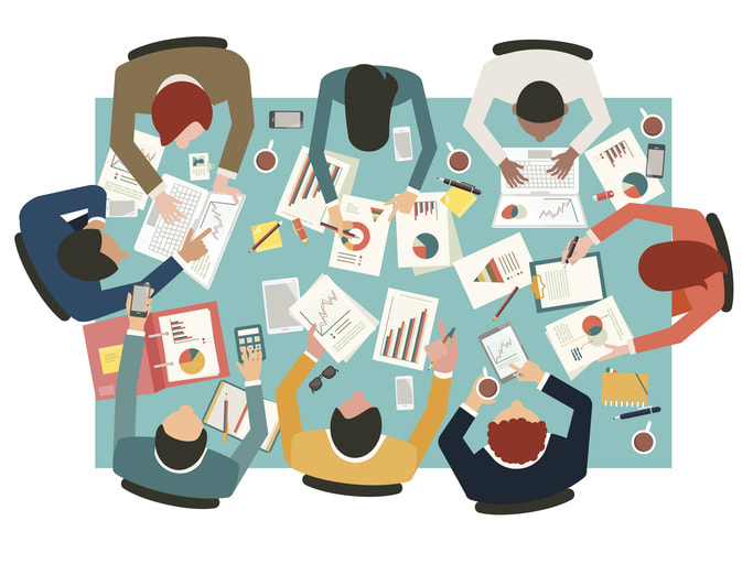 Business meeting stock illustration