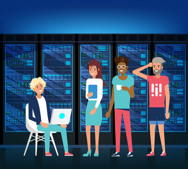 Data center stock illustration