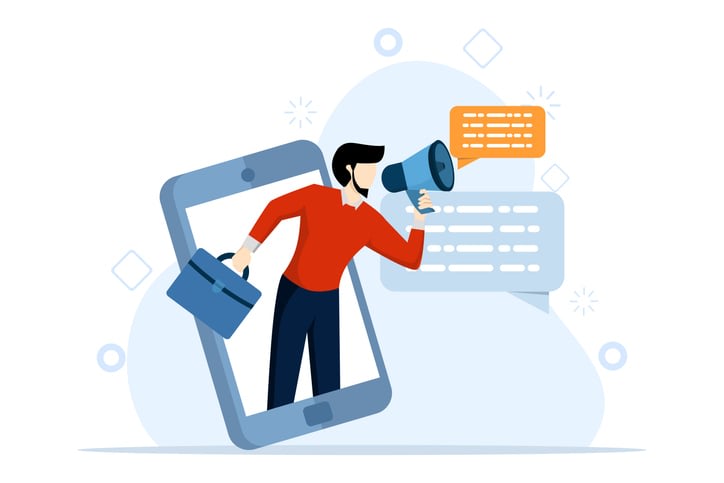 Digital marketing concept in business