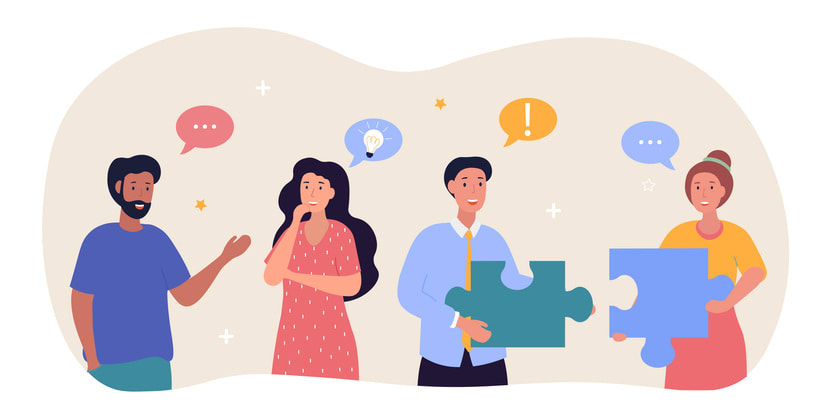 Employee engagement concept stock illustration