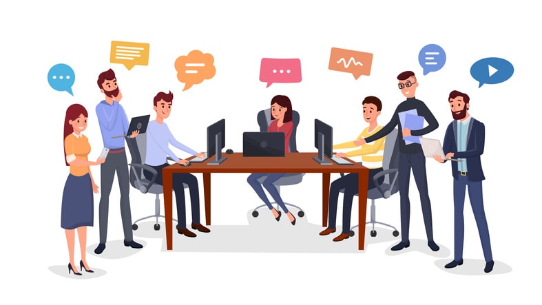 idea generation flat illustration stock illustration