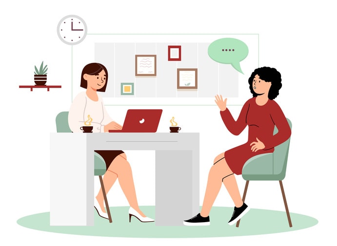 Job interview concept stock illustration