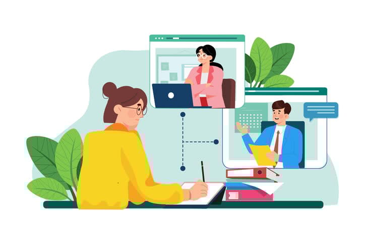 Job seeker expands network with professionals