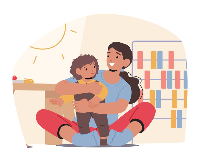 Loving Mother Character Joyfully Plays With Her Giggling Baby On The Cozy Living Room Floor