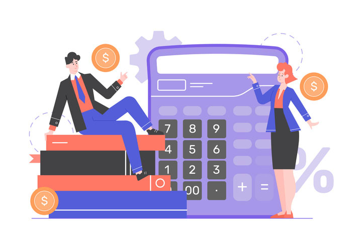 Man and woman in business suits