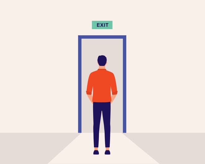 Man At The Exit Door