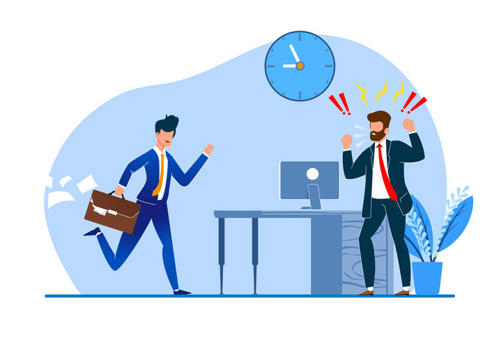 Man Suit is Angry with Colleague for Failure to Meet Deadlines