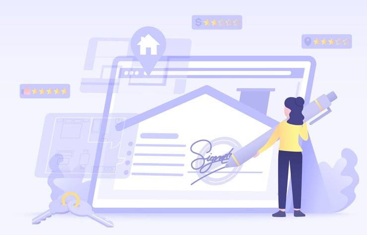 Online signing signature for real estate mortgage