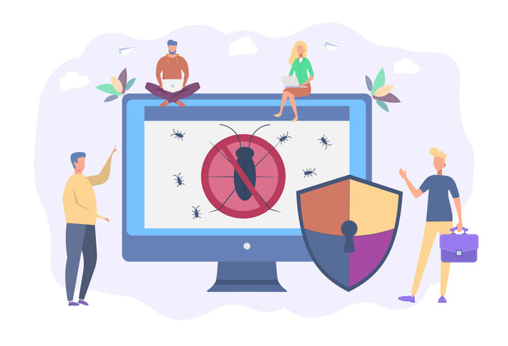 People on laptops are testing new software