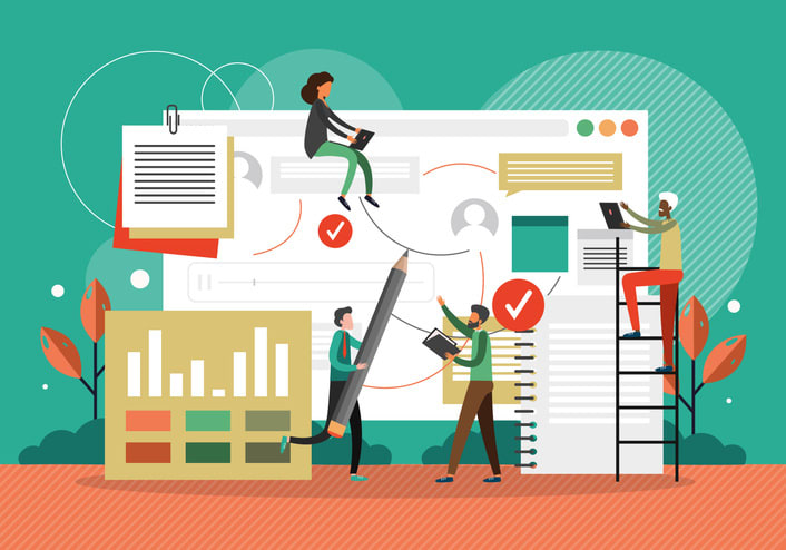 Project management concept vector illustration