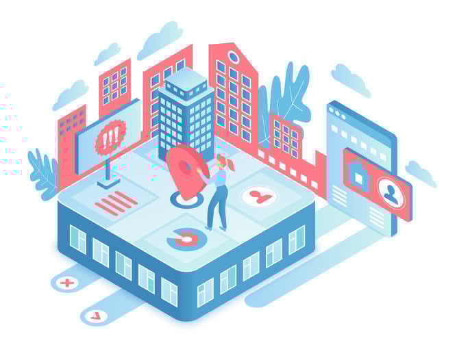 Real estate isometric vector illustration stock illustration