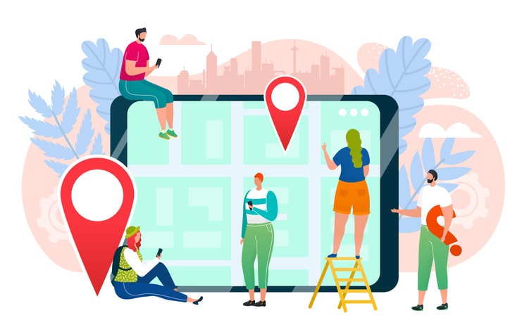 Technology app at smartphone screen