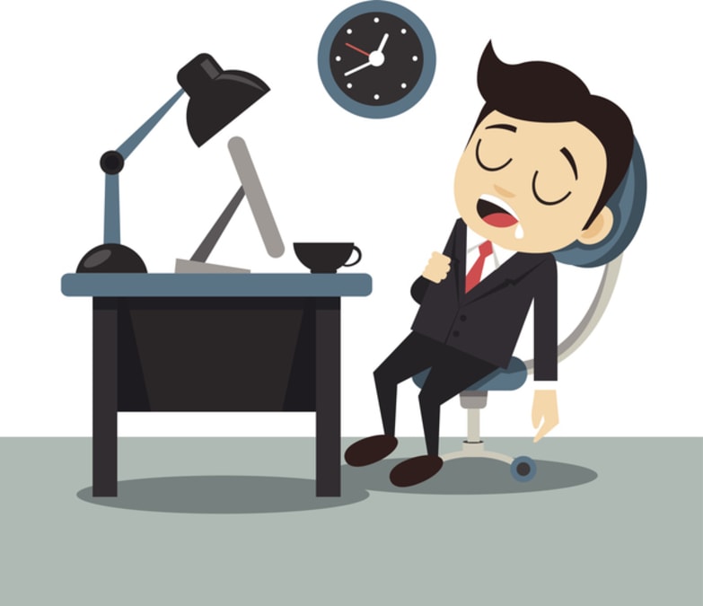 Vector flat sleeping businessman illustration stock illustration