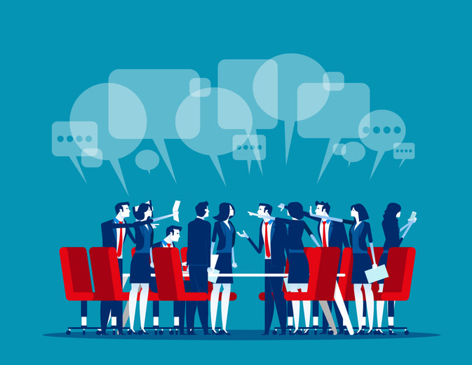 Vector illustration of meeting