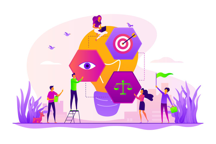 Vision statement concept vector illustration stock illustration