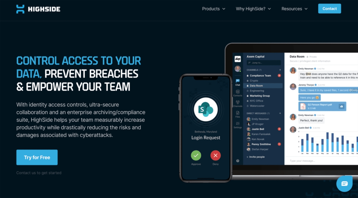 Highside security focused collaboration