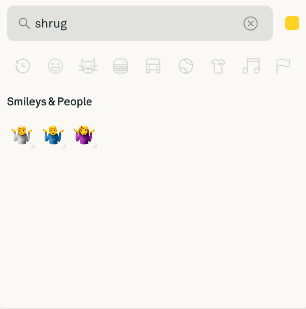 shrugging in kumospace